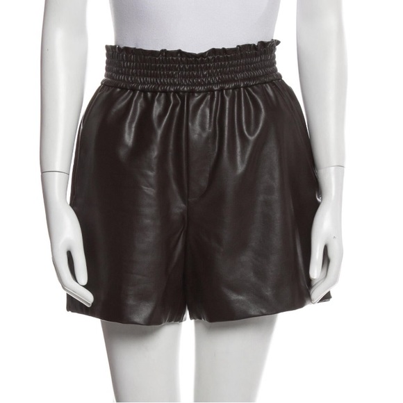 A.L.C. Kaleb Vegan Leather High-Waisted Shorts Size XS - Picture 4 of 11